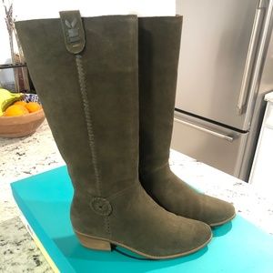 Jack Rogers Sawyer Tall Boot, Olive Suede,